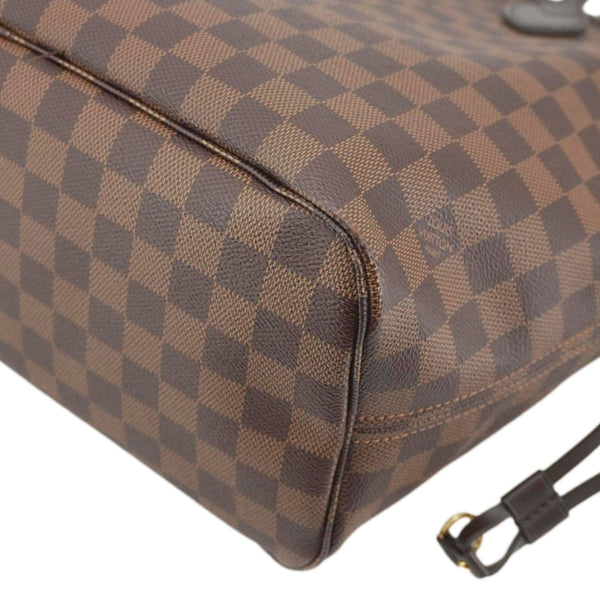 LOUIS VUITTON Neverfull MM Damier Ebene Shoulder Bag Brown