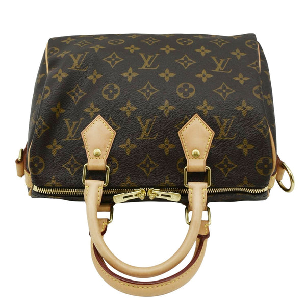 LOUIS VUITTON Speedy 25 Shoulder Bag Brown upper look