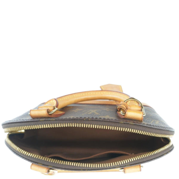 LOUIS VUITTON Alma BB Monogram Canvas Satchel Bag Brown