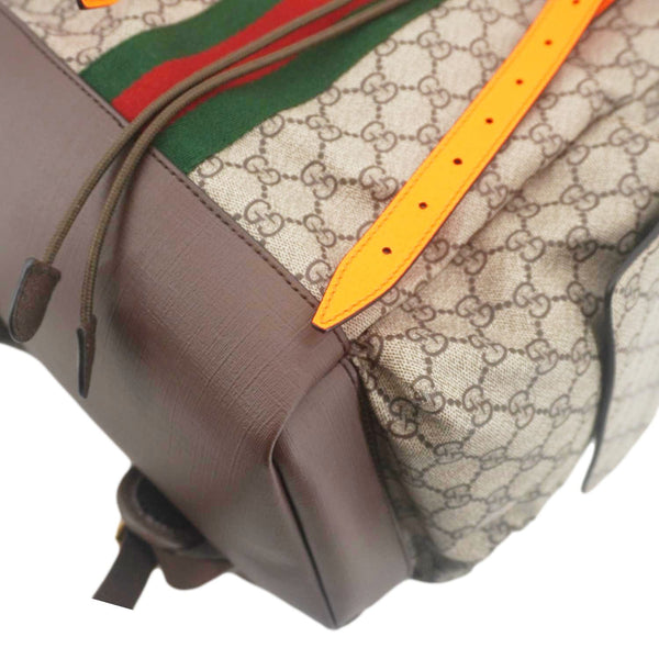 GUCCI Ophidia GG Medium Supreme Canvas Backpack Beige 598140