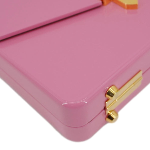 GUCCI Sylvie 1969 Plexiglass Top Handle Crossbody Bag Pink 589482