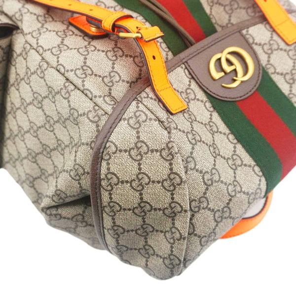 GUCCI Ophidia GG Medium Supreme Canvas Backpack Beige 598140