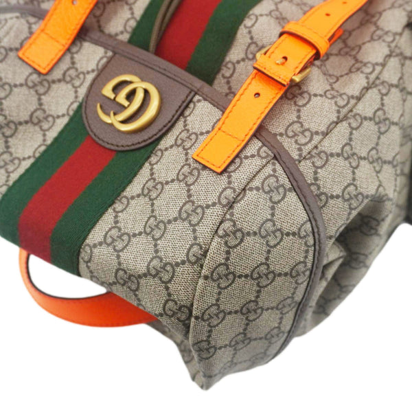 GUCCI Ophidia GG Medium Supreme Canvas Backpack Beige 598140