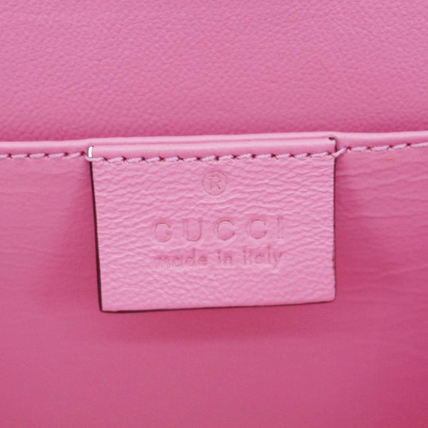 GUCCI Sylvie 1969 Plexiglass Top Handle Crossbody Bag Pink 589482