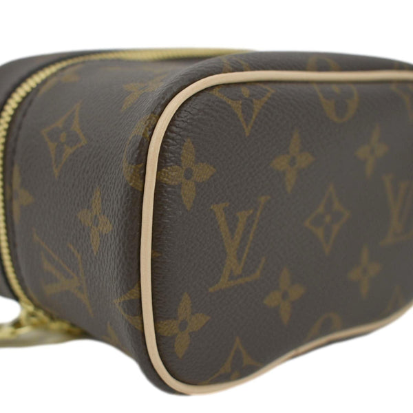 LOUIS VUITTON Nice Nano Monogram Canvas Toiletry Pouch Brown