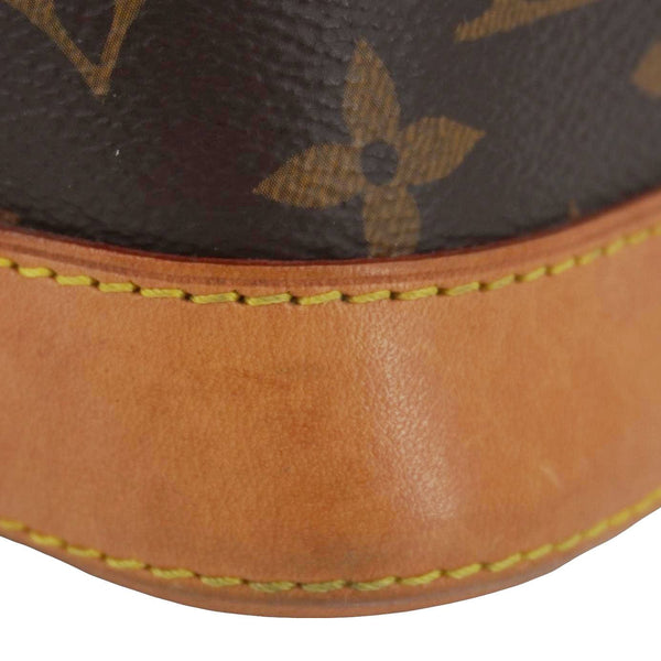 LOUIS VUITTON Alma BB Monogram Canvas Satchel Bag Brown