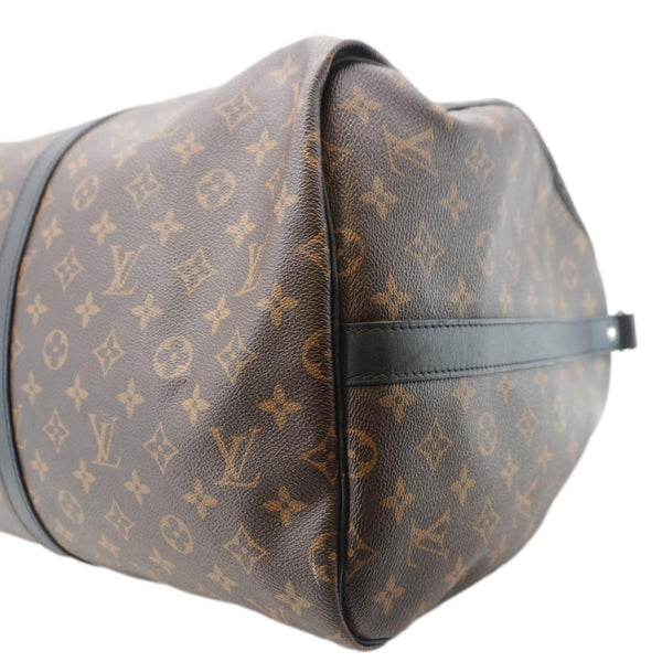 LOUIS VUITTON Keepall Bandouliere 55 Monogram Canvas Travel Bag Brown