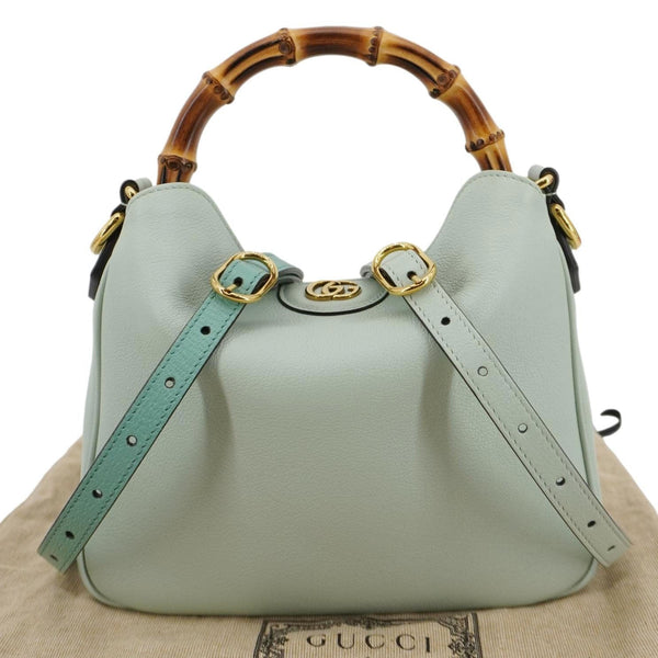 GUCCI Diana Small Leather Top Handle Shoulder Bag Pale Green 746251