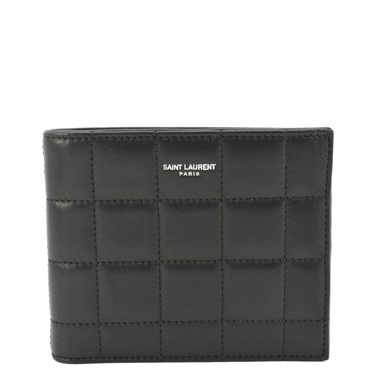 YVES SAINT LAURENT Leather Men
s Bifold Wallet Black