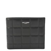 YVES SAINT LAURENT Leather Men
s Bifold Wallet Black