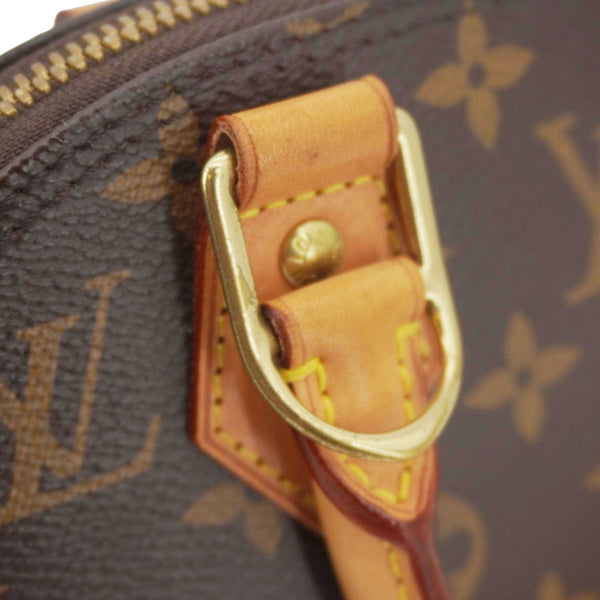 LOUIS VUITTON Alma BB Monogram Canvas Satchel Bag Brown