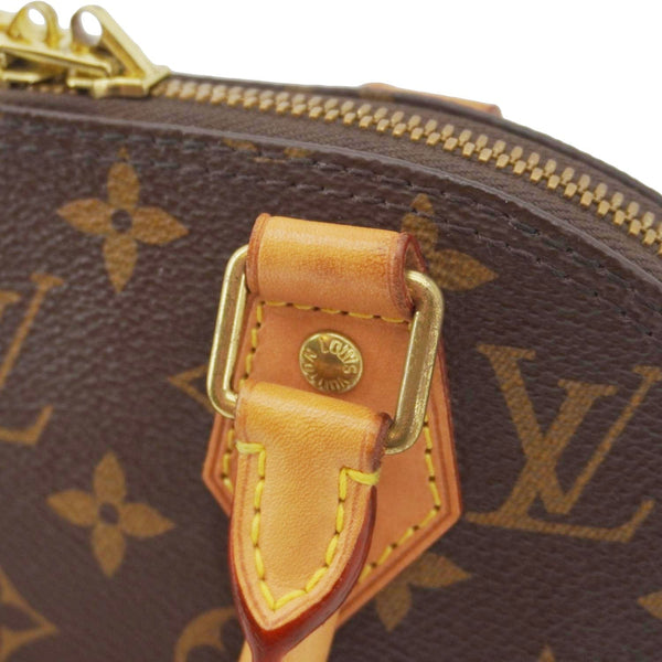 LOUIS VUITTON Alma BB Monogram Canvas Satchel Bag Brown