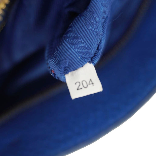 PRADA Vitello Daino Leather Tote Shoulder Bag Blue