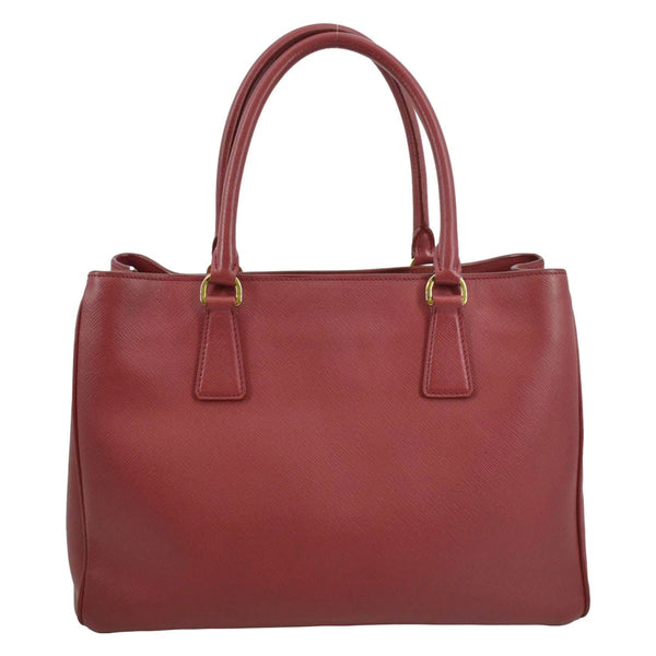 PRADA Lux Saffiano Leather Top Handle Satchel Bag Red