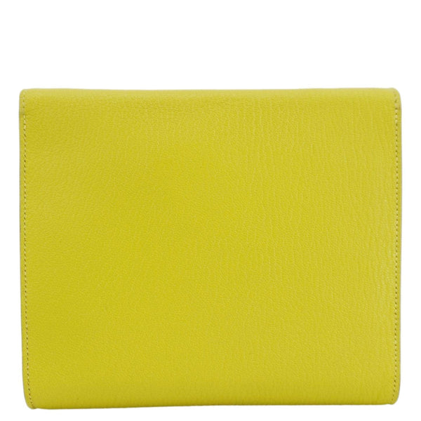 HERMES Clic 16 Epsom Leather Wallet on Strap Crossbody Bag Lime