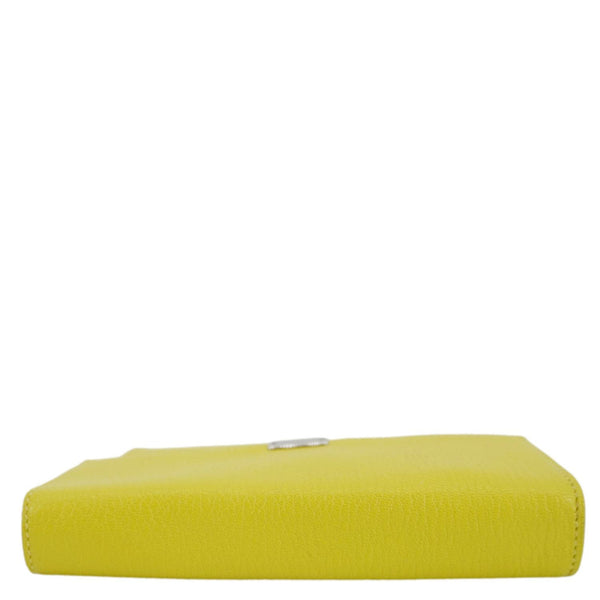 HERMES Clic 16 Epsom Leather Wallet on Strap Crossbody Bag Lime