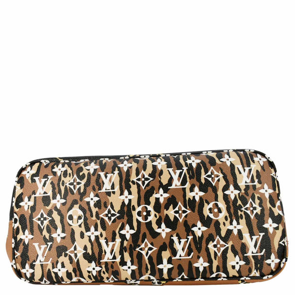 LOUIS VUITTON Neverfull MM Monogram Jungle Shoulder Bag Orange