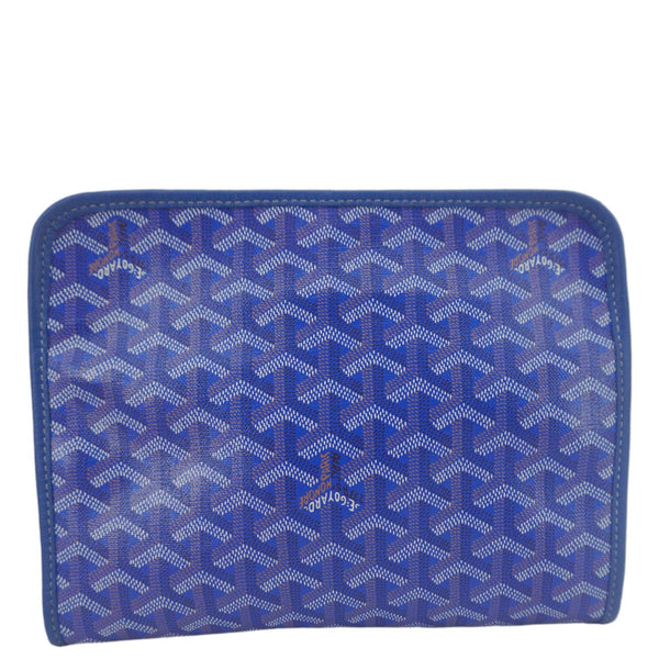 GOYARD Jouvence Chevron Print Canvas Toiletry Bag Blue