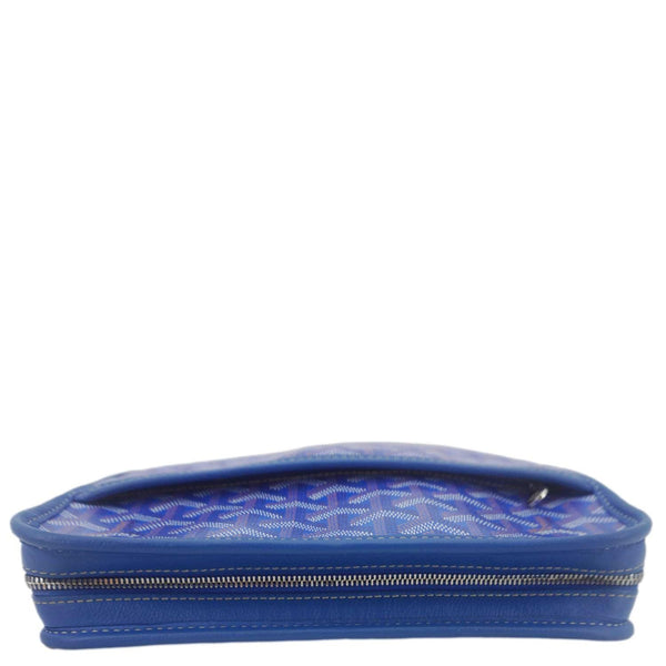 GOYARD Jouvence Chevron Print Canvas Toiletry Bag Blue
