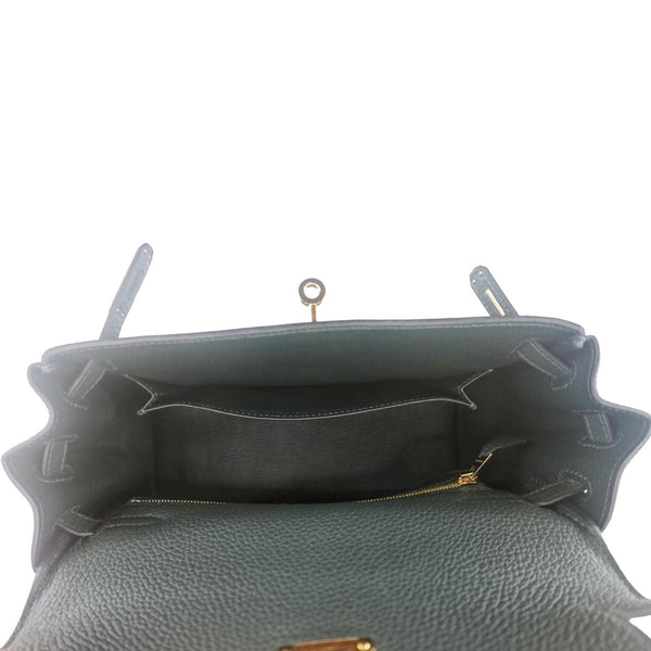 Hermes Kelly 25 Togo Leather Shoulder Bag Vert Fonce