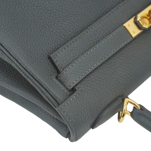 Hermes Kelly 25 Togo Leather Shoulder Bag Vert Fonce