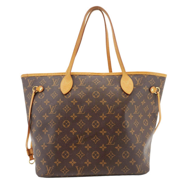 LOUIS VUITTON Neverfull MM Monogram Canvas Tote Bag Brown