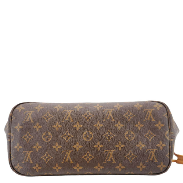 LOUIS VUITTON Neverfull MM Monogram Canvas Tote Bag Brown