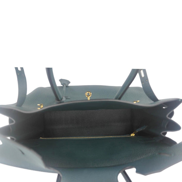 HERMES Birkin 35 Togo Leather Tote Bag Vert Cypress