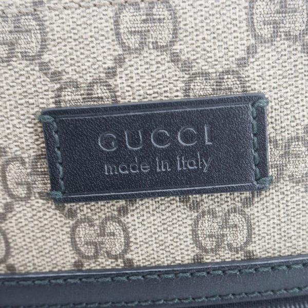 GUCCI Front Zip Medium GG Canvas Messenger Bag Beige 406974