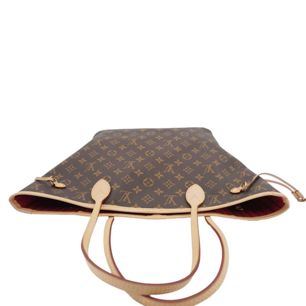 LOUIS VUITTON Neverfull MM Monogram Canvas Shoulder Bag Brown