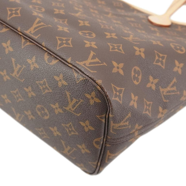 LOUIS VUITTON Neverfull MM Monogram Canvas Shoulder Bag Brown