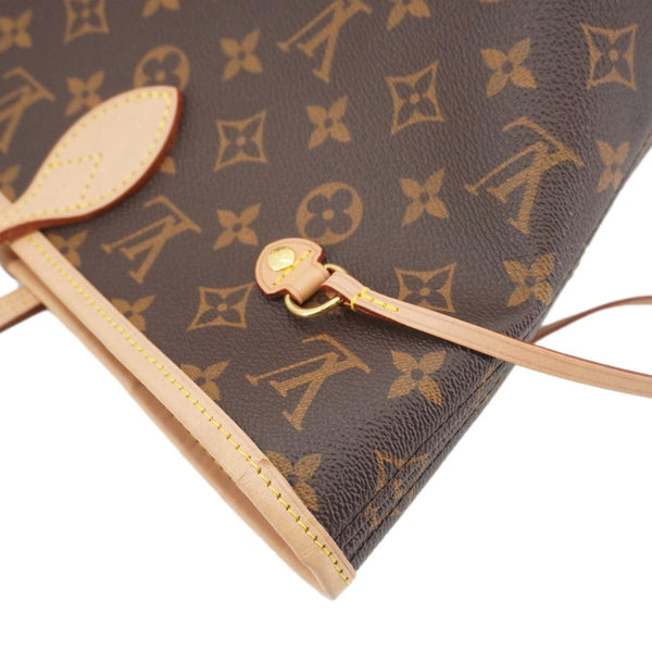 LOUIS VUITTON Neverfull MM Monogram Canvas Shoulder Bag Brown