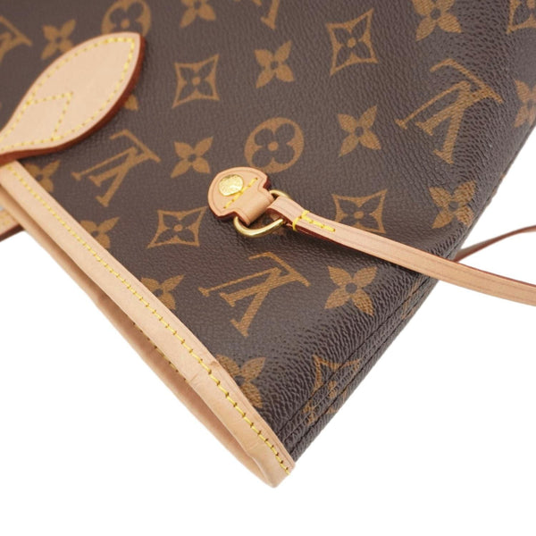 LOUIS VUITTON Neverfull MM Monogram Canvas Shoulder Bag Brown