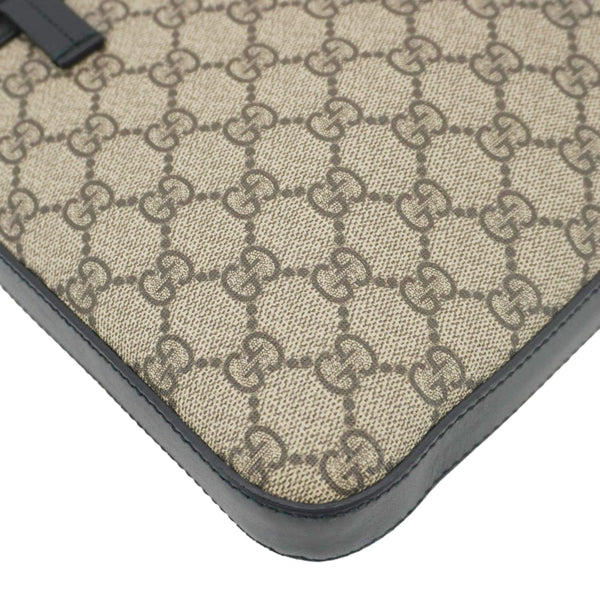 GUCCI Front Zip Medium GG Canvas Messenger Bag Beige 406974