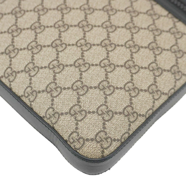 GUCCI Front Zip Medium GG Canvas Messenger Bag Beige 406974