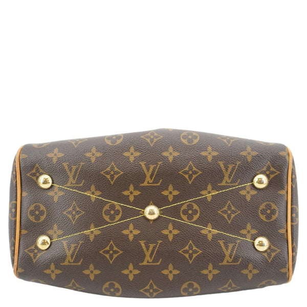 LOUIS VUITTON Tivoli PM Monogram Canvas Satchel Bag Brown