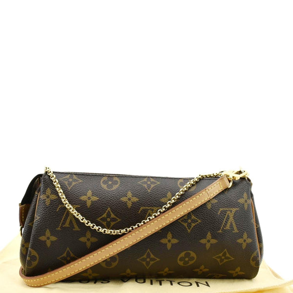 LOUIS VUITTON Pochette Eva Monogram Canvas Crossbody Bag Brown