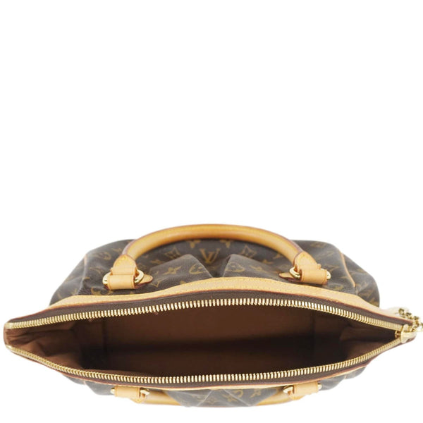 LOUIS VUITTON Tivoli PM Monogram Canvas Satchel Bag Brown