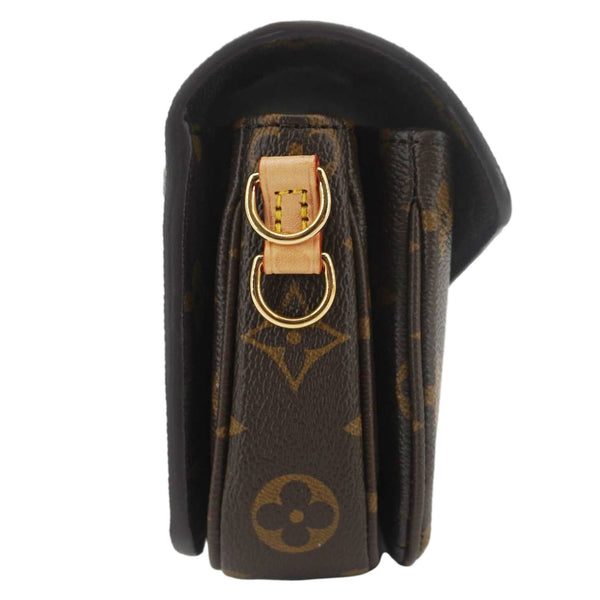 LOUIS VUITTON Metis East West Pochette Monogram Canvas Chain Shoulder Bag Brown