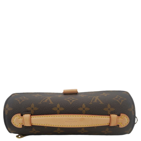 LOUIS VUITTON Metis East West Pochette Monogram Canvas Chain Shoulder Bag Brown