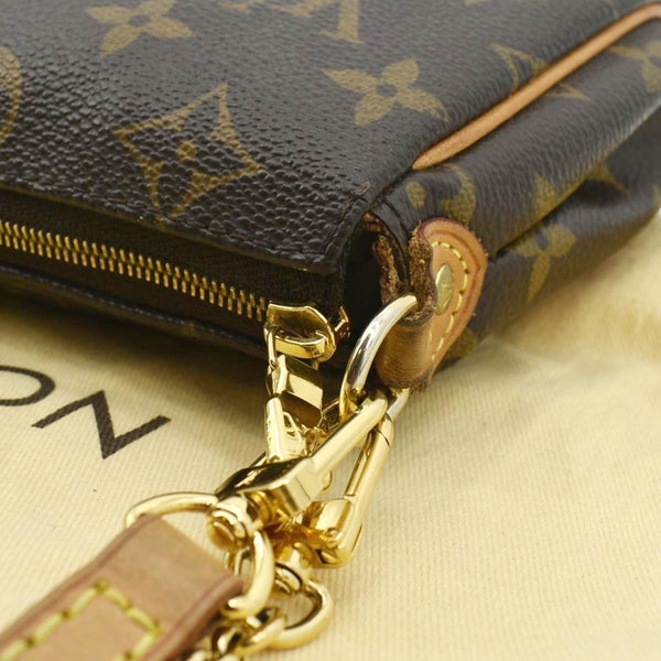 LOUIS VUITTON Pochette Eva Monogram Canvas Crossbody Bag Brown