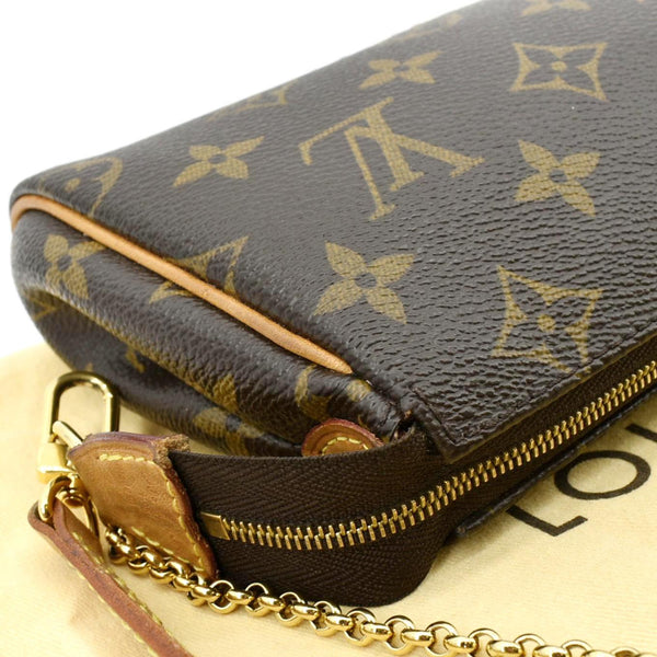 LOUIS VUITTON Pochette Eva Monogram Canvas Crossbody Bag Brown