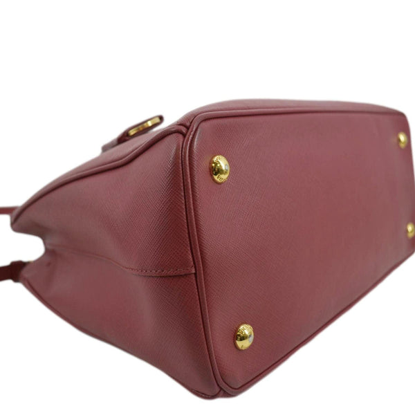 PRADA Lux Saffiano Leather Top Handle Satchel Bag Red