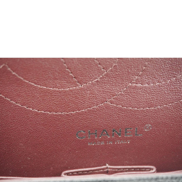 CHANEL Classic Double Flap Jumbo Quilted Caviar Leather Crossbody Bag Black