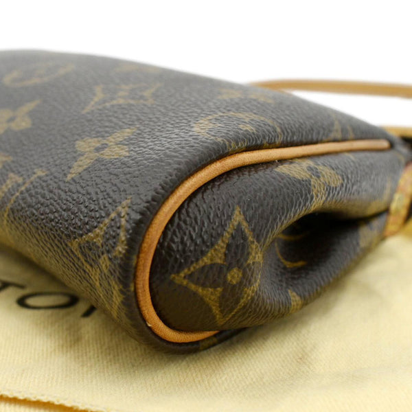 LOUIS VUITTON Pochette Eva Monogram Canvas Crossbody Bag Brown