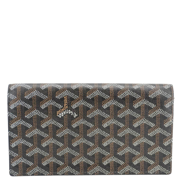GOYARD Richelieu Chevron Canvas Wallet Black