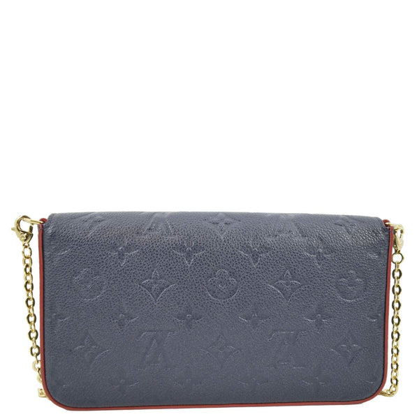 LOUIS VUITTON Felicie Monogram Empreinte Pochette Crossbody Bag Marine Rouge