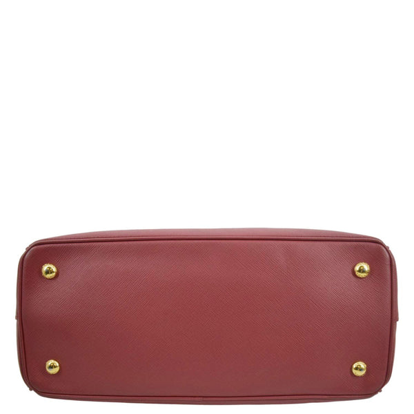 PRADA Lux Saffiano Leather Top Handle Satchel Bag Red