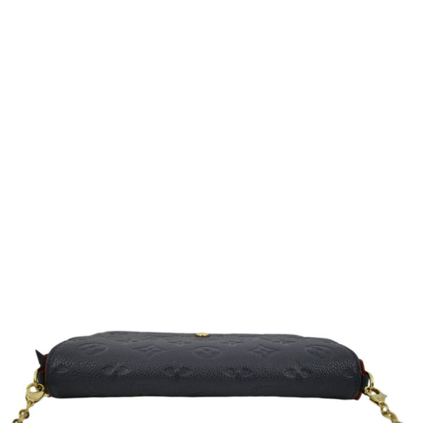 LOUIS VUITTON Felicie Monogram Empreinte Pochette Crossbody Bag Marine Rouge