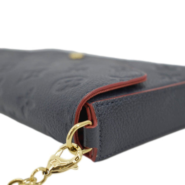 LOUIS VUITTON Felicie Monogram Empreinte Pochette Crossbody Bag Marine Rouge